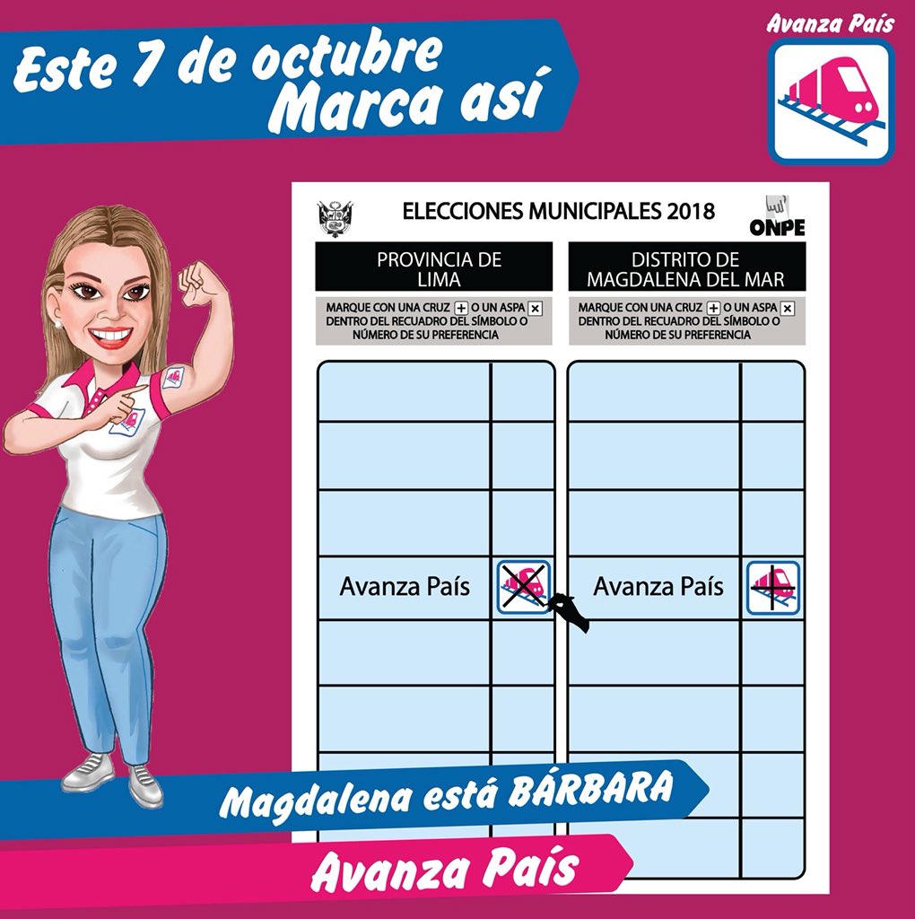 BarbaraMerino19's tweet photo. ¡El cambio está por llegar! Este 07 de octubre marca el tren de la prosperidad 🚄💓💙 #AvanzaPaís #MagdalenaestaBARBARA. https://t.co/odZIFX2Oms