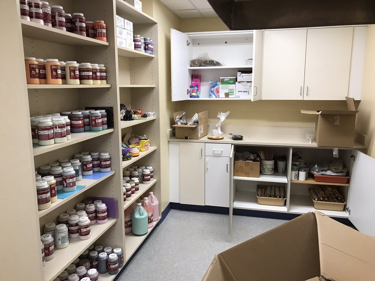 Things are looking good <a href="/SASD_EMC/">E.M.C. Elementary</a> kiln area ready for projects!