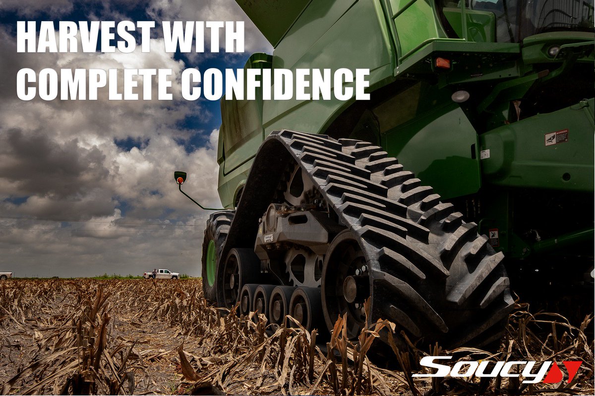 SoucyTrack's tweet image. Here&apos;s our new #tracksystem for #combines: the S-TECH 1000X! Well aware that harvests represent the completion of a whole year’s work, we designed this new track system to offer farmers peace of mind and enable them to harvest at the best time possible without damaging their land