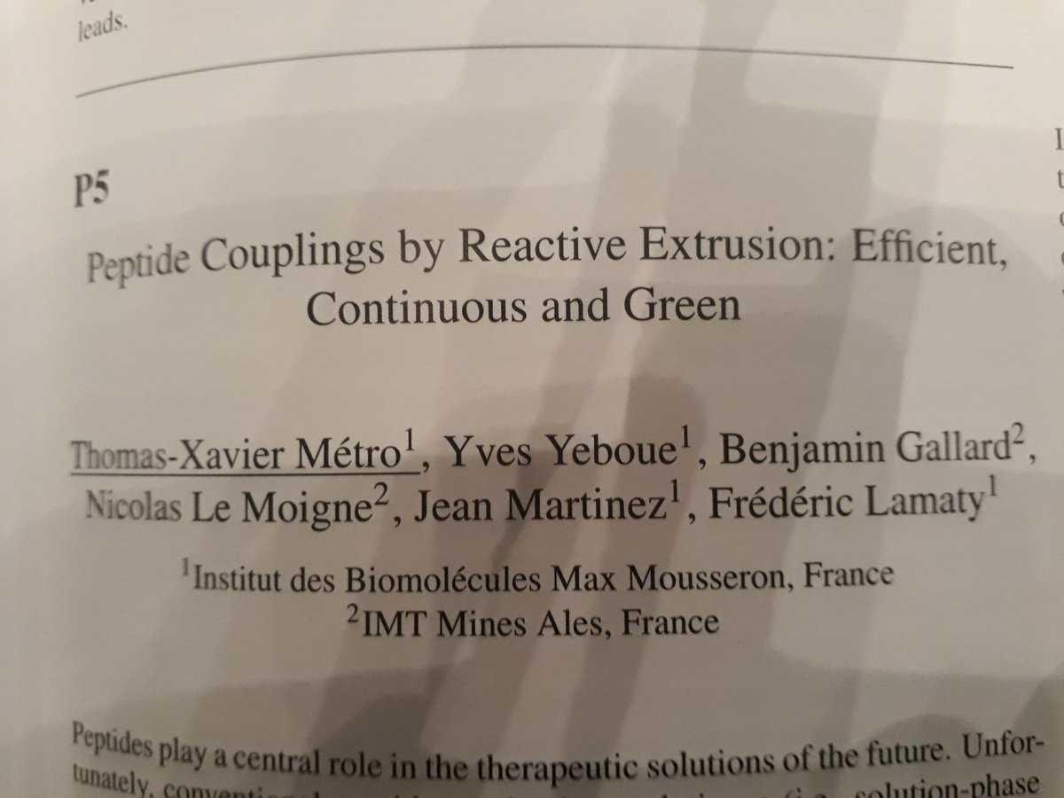 GillesSubra's tweet photo. THE peptide methodology poster of Eps.#greenchemistry #ibmmpeptide https://t.co/Lr7NNVzgUk