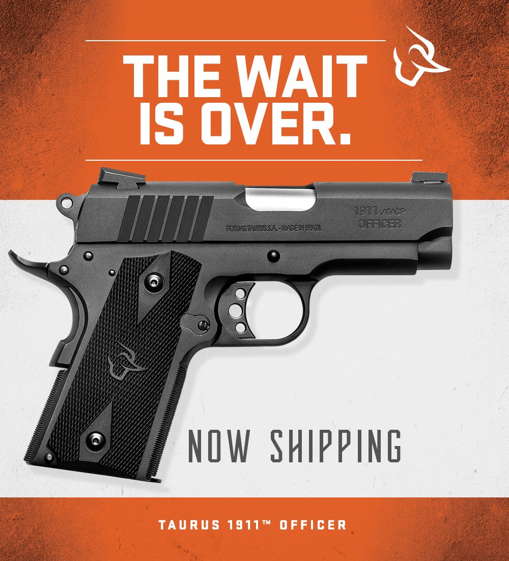 The wait is over. A new era in concealed carry begins. The all-new Taurus 1911™ 45ACP Officer is now shipping. Talk to your local dealer today.
 -
 #TaurusUSA #1911Officer #NowShipping #AlwaysBringIt