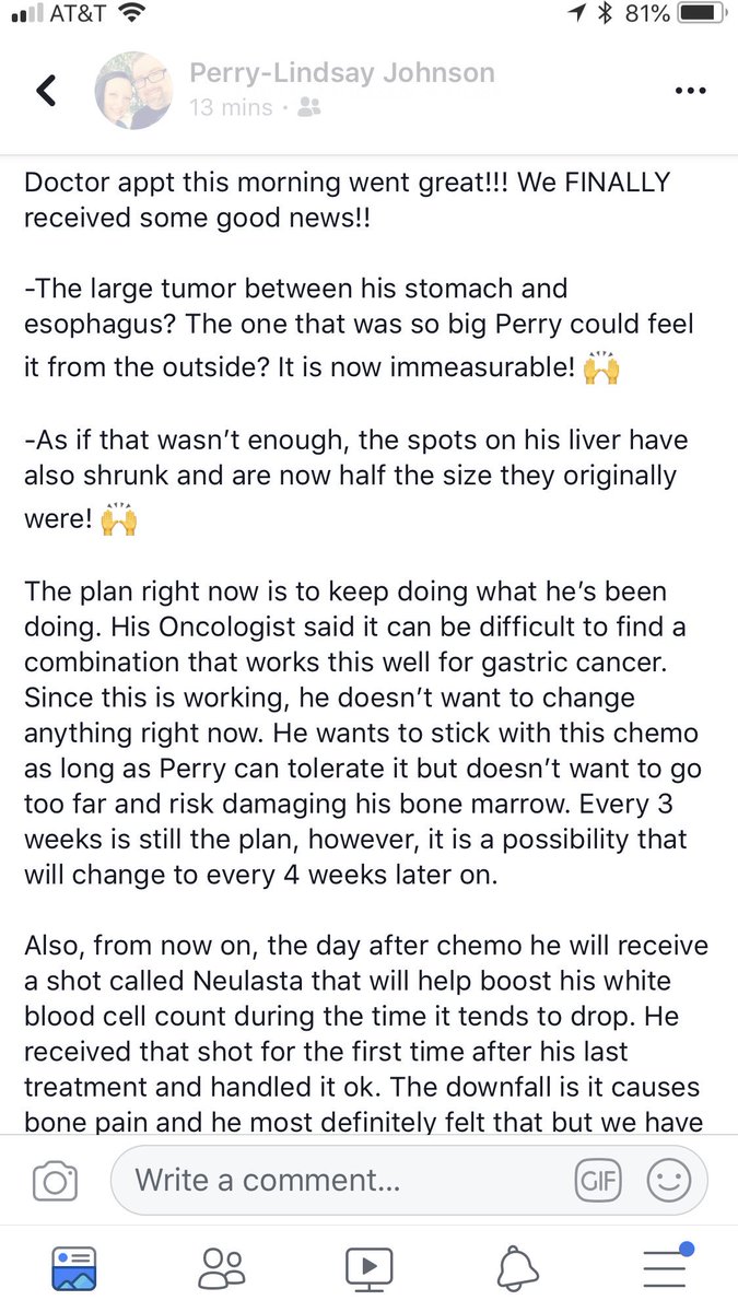 ImOverItAll_'s tweet photo. I am so happy! @PerryJohnson77 got some fantastic news today #teamperry #HelloCancerWTF https://t.co/ab36rcGVco