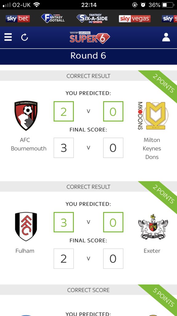 rob__draper's tweet photo. @Super6 Just got the top two scores the wrong way round 😭😭 https://t.co/xEbfwKfaAt