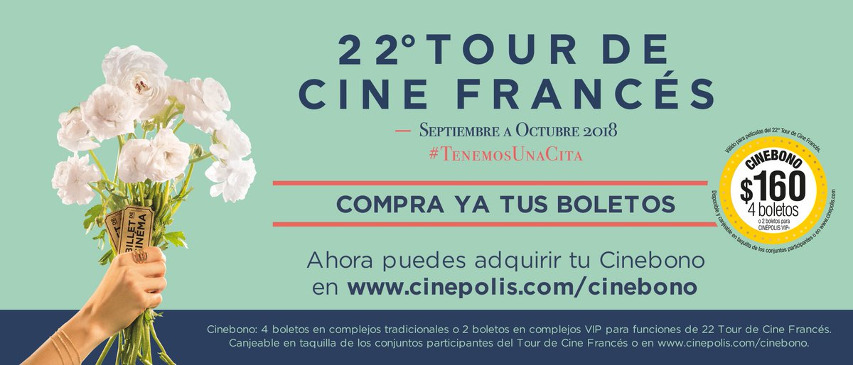 tourcinefrances's tweet photo. ¡RT si quieren cinebono para el 22º Tour de Cine Francés!

#TenemosUnaCita a partir del 7 de septiembre y hasta el 18 de octubre.

#AbreTuMente a #Uncinediferente en @SaladeArtecine https://t.co/IlHSjdXsEl