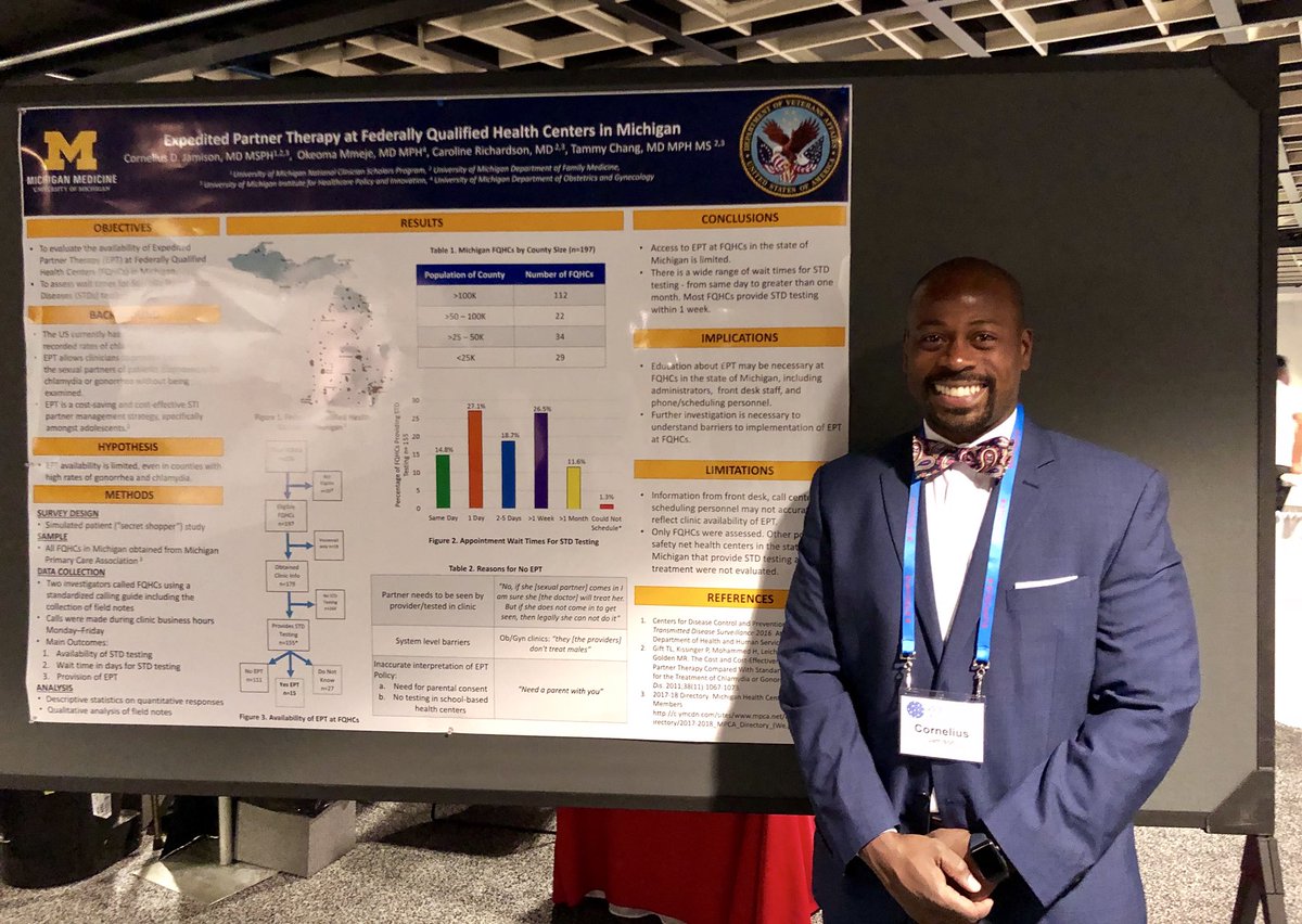 CDJamisonMD's tweet photo. Unimaginable opportunity to present our poster during the Poster Grand Rounds today at 5:30PM at #STDConf18 moderated by Dr. William Miller, Editor-in-Chief of @STD_Journal  #PickMyPoster Poster 339 @umfamilymed @UM_IHPI @ncspMICHIGAN https://t.co/XlrnnXk8Sv