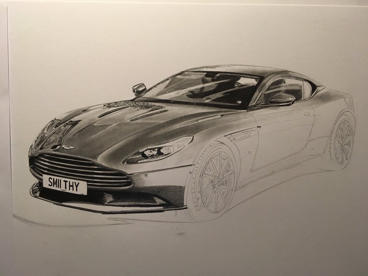 NGAutoArt's tweet photo. @astonmartin DB11 in progress on my drawing board. Such a beautiful machine and I’m very lucky and proud to have been asked to sketch it for a @aSUPERCARDRIVER member. 😍 #Supercardriver #reepmidlands #ngautoart #astonmartin #art #drawing #sketch #supercar https://t.co/WEHkk5EHwT