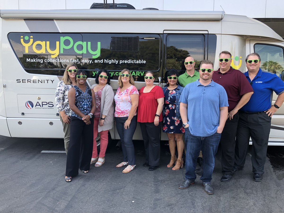 YayPayARV's tweet photo. The @goyaypay and @APSMerchants team received a warm welcome at the @DSDcustomERP office in San Diego today!  #DonutsAndCoffee #mARVin #WeLovePartners https://t.co/mveQGepbvd