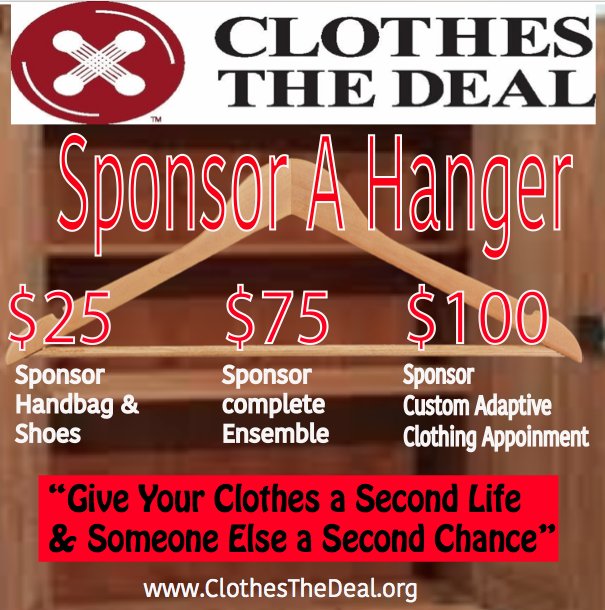 ClothesTheDeal's tweet photo. Clothes the deal helps in many ways than one. A donation of any kind is greatly appreciated. Thank you. https://t.co/NHAoIsIuT9