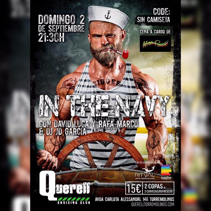VENTW A @Querelltorremol A Q VIVAS SU GRAN FIESTA. DOMINGO 2 DE SEPTIEMBRE IN THE NAVY y es que el finde