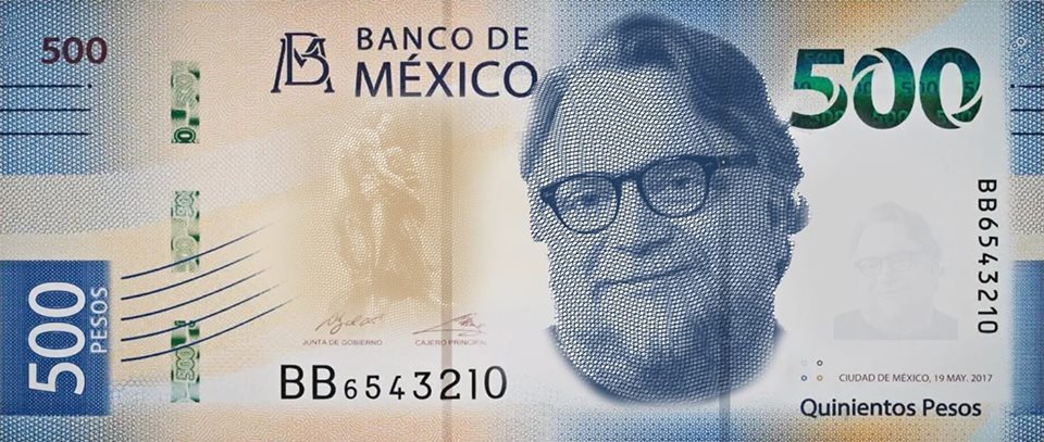 PokeLeonardo's tweet photo. Comparte este billete de Guillermo del Toro @RealGDT para que tu cortometraje sí tenga presupuesto #NuevoBilleteDe500 https://t.co/gB1VNXgUdh