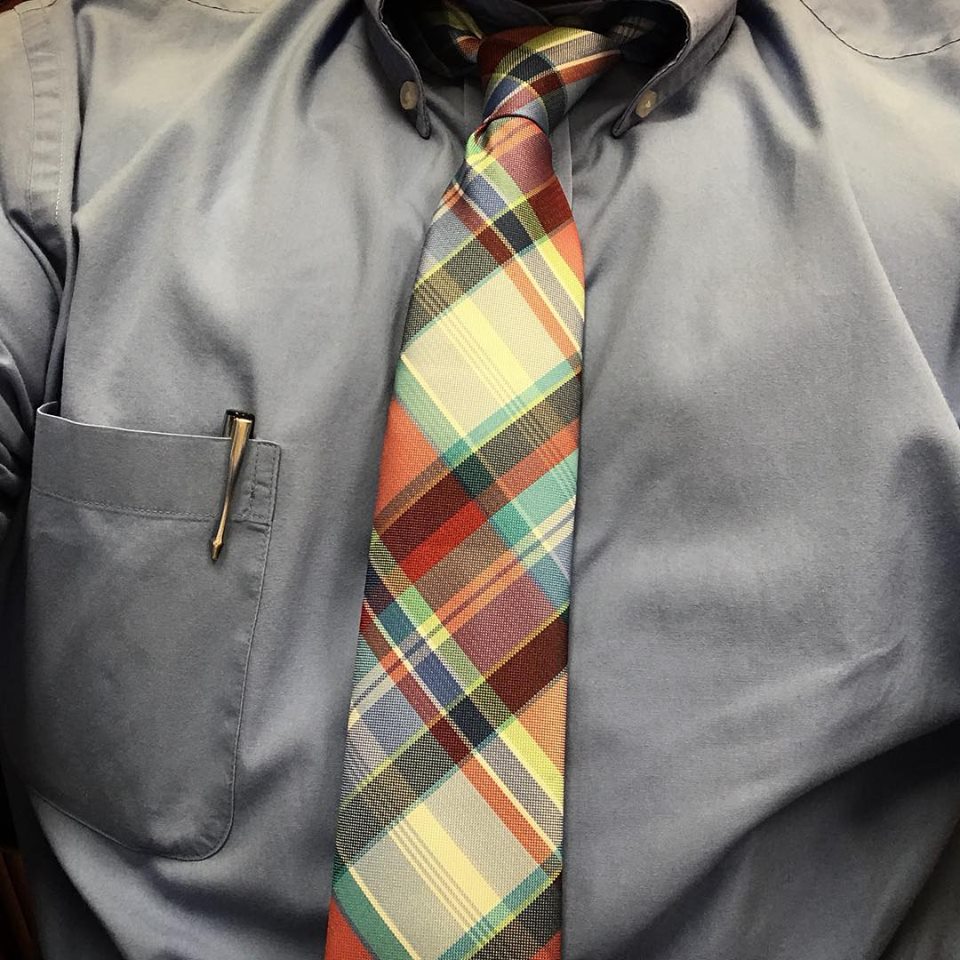 CEIBookstore's tweet photo. Today’s tie at CEI! #tie #directorofoperations #shirtandtie #ceibookstore #truthpublications #plaid https://t.co/QHSoZIOhTW