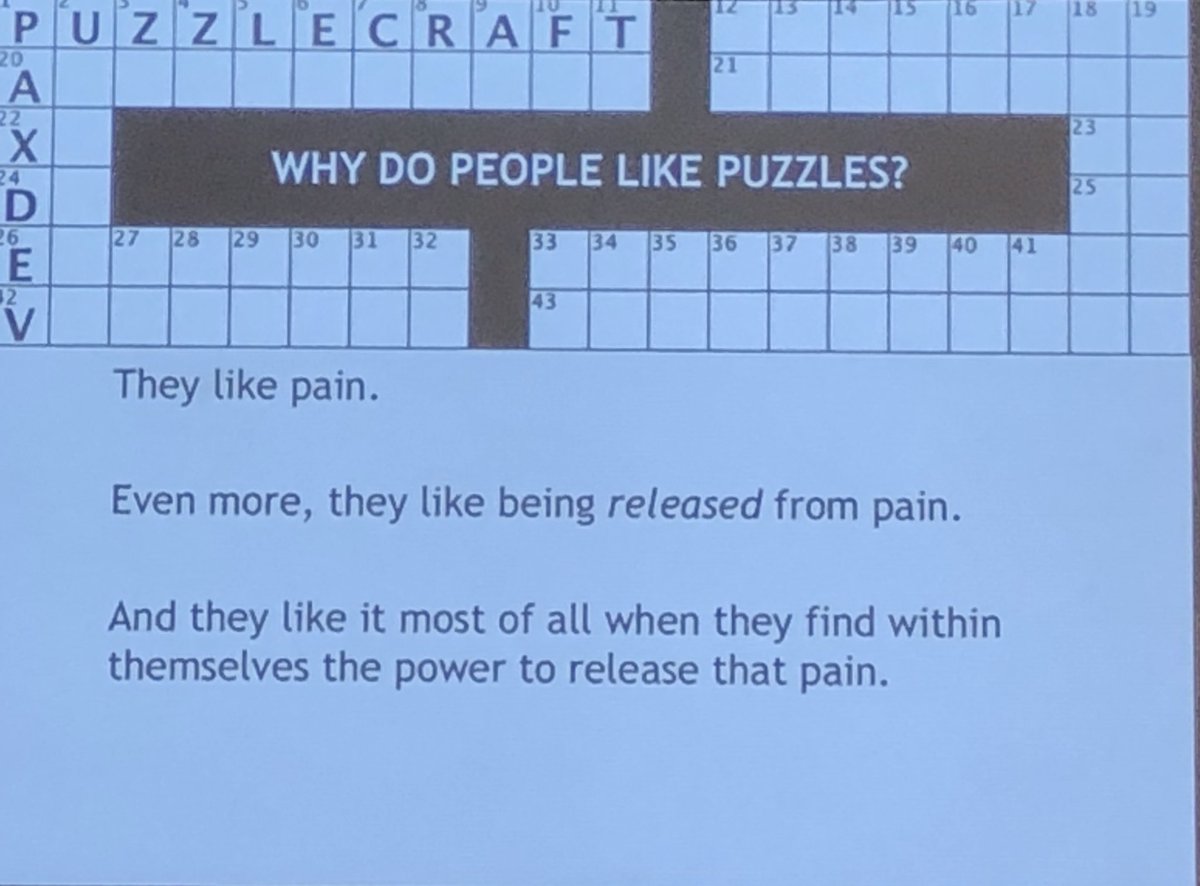 NicoleLazzaro's tweet photo. AKA #HardFun

“People enjoy solving a puzzle on their own and feel smart along the way. “ @mikeselinker 
#4Keys2Fun #PAXDev https://t.co/v1qPXeqfQD