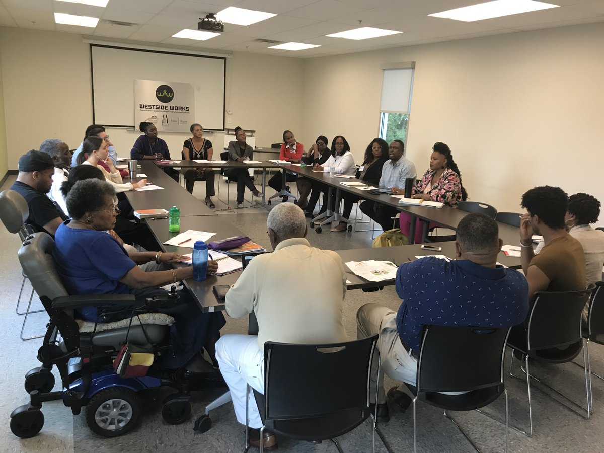 IntegrityCDC's tweet photo. Our community conversation with @WonderRoot was a success. Thank you to all who attended and provided wonderful dialogue about the Westside community. 
#integrity #wonderroot #muralproject #offthewall https://t.co/L9RJsTpJjb