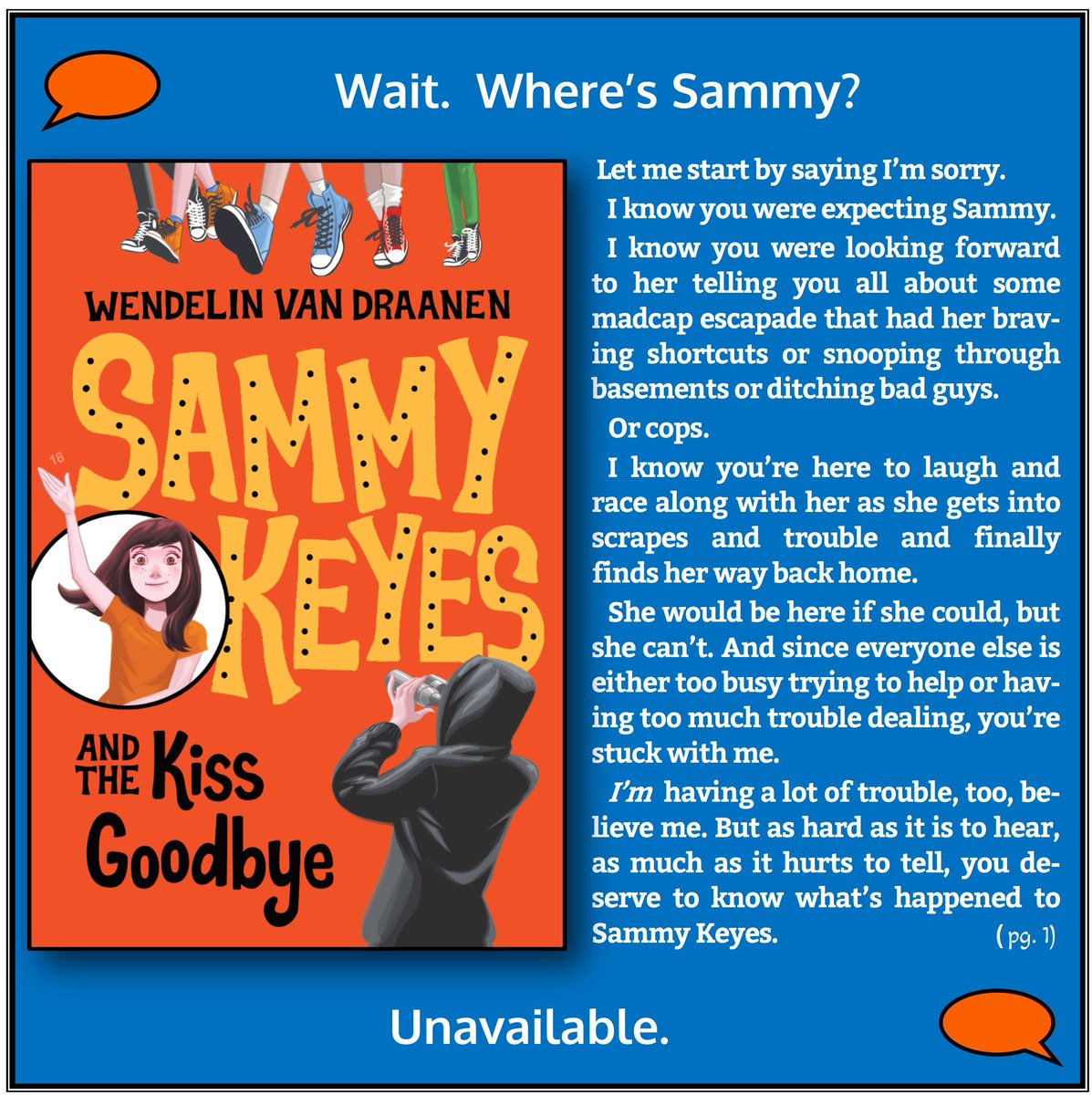 WendelinVanD's tweet photo. After 17 books over as many years, how do you say goodbye to a character who has consumed your life? For me, that was with tears. Lots & lots of them. Here's Sample 1 from Book 18. #SammyKeyesForever @randomhousekids https://t.co/5CjASHJIwj
