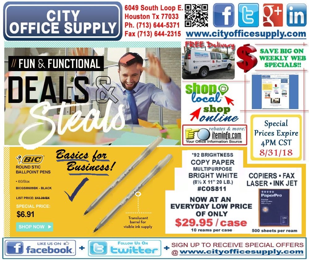 cityos's tweet photo. #Two4Tuesday! Get #BasicsforBusiness like @BICGroup #BallpointPens & #COS811 #MultipurposePaper #WeeklyWEBSpecial @ https://t.co/zb4z5RaOwd -> https://t.co/VeQ0r48BCX https://t.co/GTSbjxGPS3