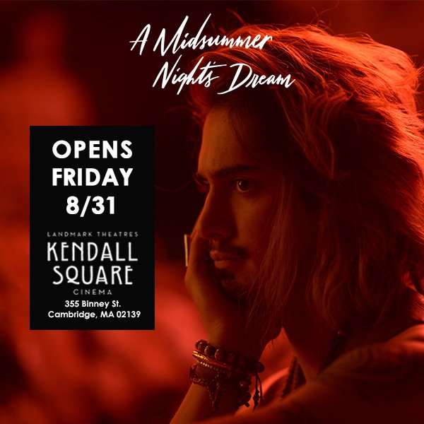 AMidsummerMovie's tweet photo. Boston! #AMidsummerNightsDream is coming to @KendallCinema this Friday. Advance tix available now: https://t.co/eyyS9OlCEF #Shakespeare https://t.co/tRi4Xy1yWA