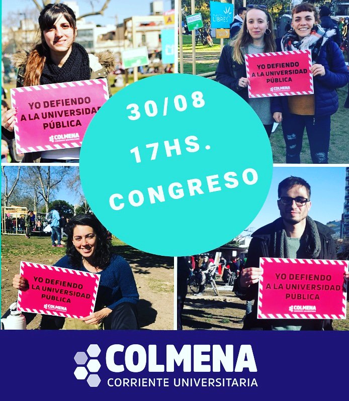 ColmenaUBA's tweet photo. Este jueves tenemos que ser miles defendiendo la educación pública.
Contamos con vos.
#ParoUniversitario #UniversidadesEnCrisis https://t.co/YpPg5emxfq