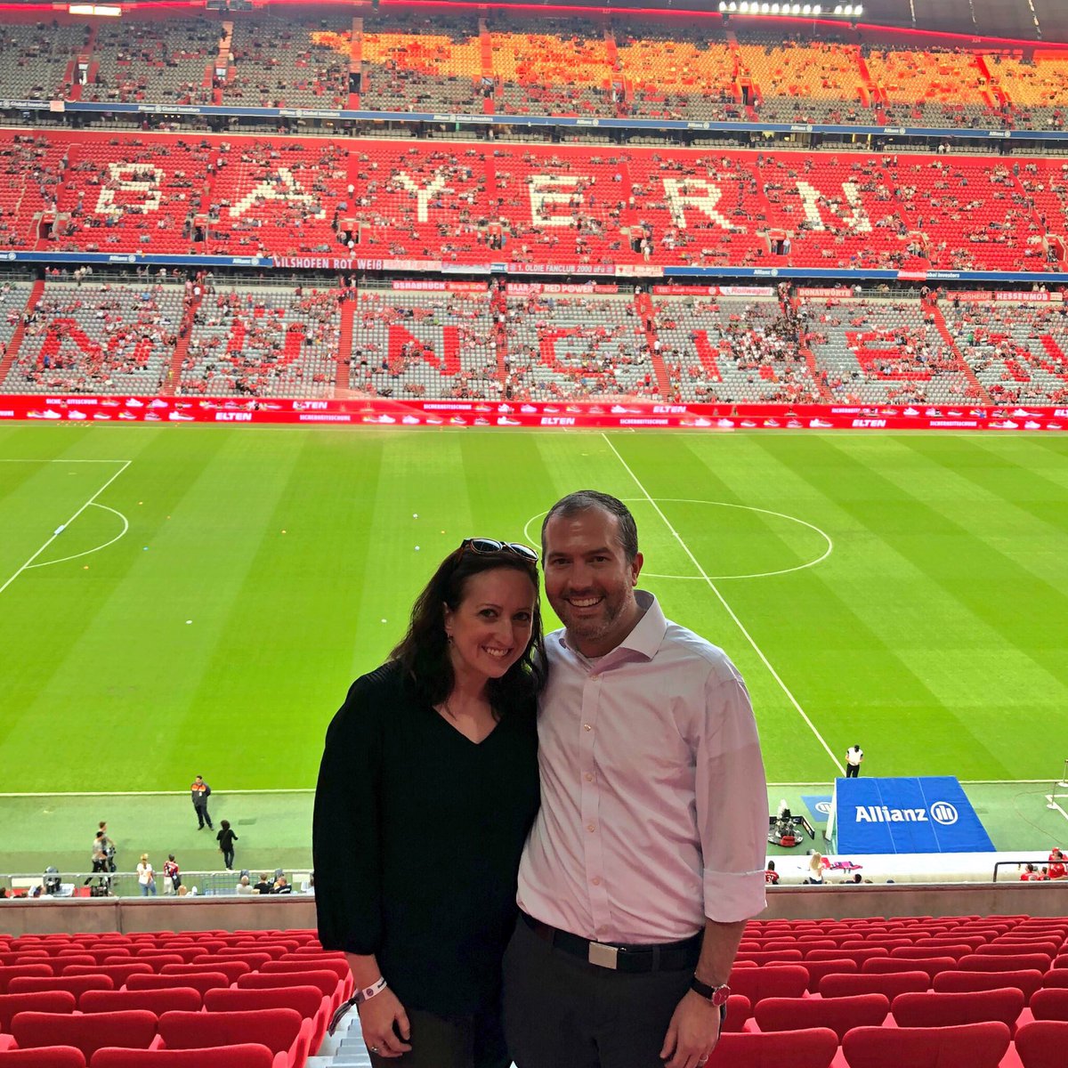 ChicagoFire's tweet photo. We’ve loved having #cf97 Season Ticket Holders Ben and Nanci Caplan with us in Munich this week as winners of our VIP Flyaway Sweepstakes! Enjoy the match, guys! 😁😁 https://t.co/e4m5VxWM8o