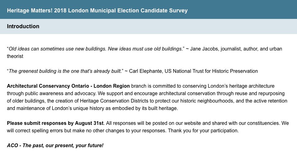 Aco London On Twitter Ldnont Election Candidates Have You - our heritagematters email survey deadline this friday don t miss this opportunity to tell us how you value our city s rich history heritage