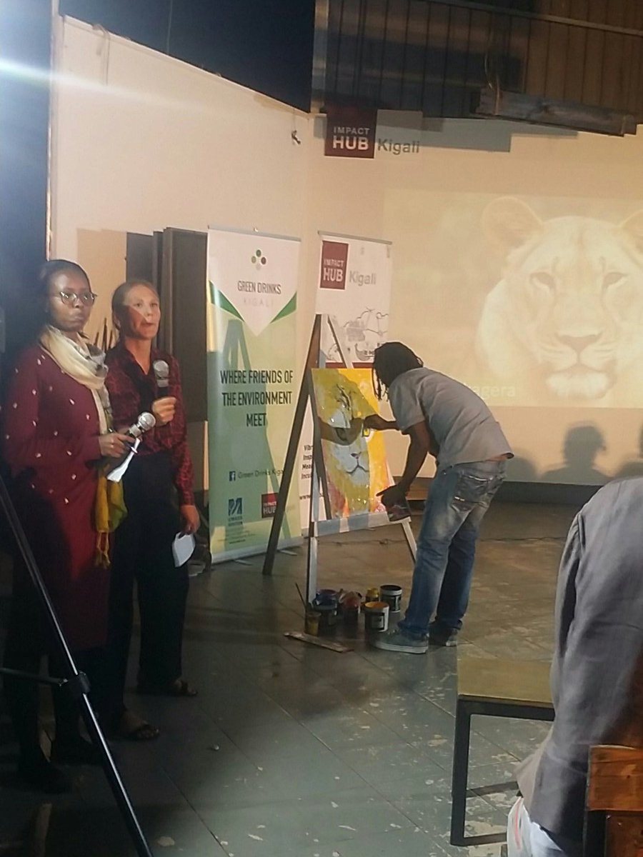 AmbayouthRwa's tweet photo. Do you know what is go on this evening in @ImpactHubKigali.@AkageraPark is here. #Greendrink Lion reintroduced in Rwanda. @RDBrwanda https://t.co/3GsvKzSGs2