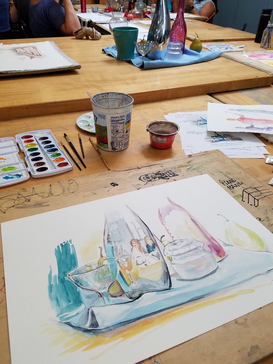 ktmurphyarts's tweet photo. Even teachers never stop learning! Incredible PD learning watercolor skills https://t.co/00bsGwq5Ye