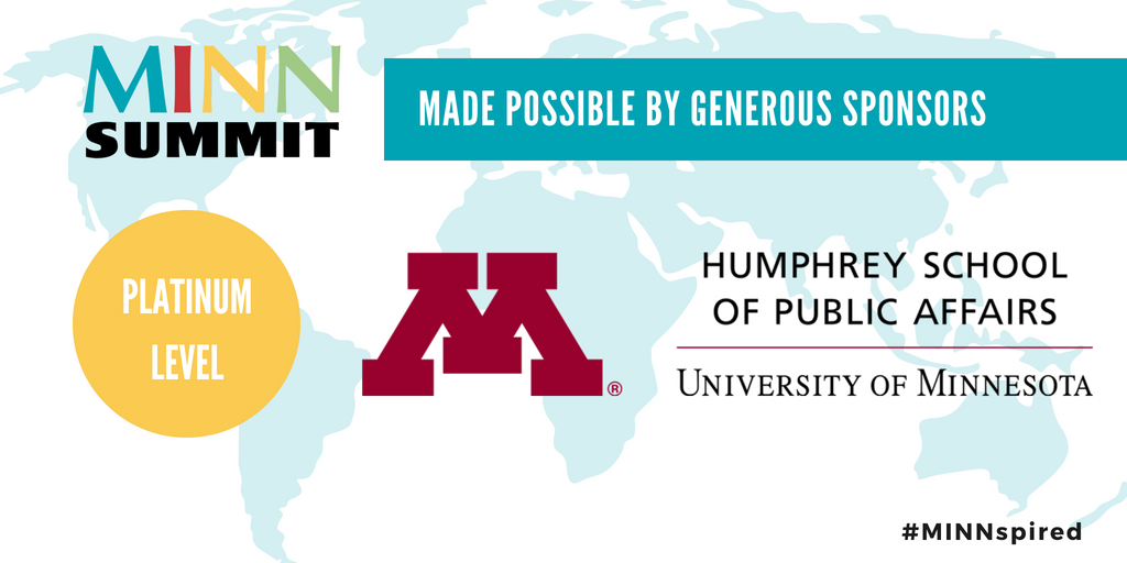 MinnesotaNGOs's tweet photo. We are so grateful to have #MINNSummit host and sponsor @HHHSchool at this year's annual MINN Summit. Register for MINN Summit 2018 now! https://t.co/FJ8d5S6jQ4 https://t.co/61K4KtLwmj