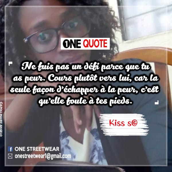 one_streetwear's tweet photo. Hi..cava ?🤚🏾juste partager ce message..Surmontons nos peur comme nous le conseille la soeur......
#ONEQUOTE https://t.co/MHpTN6LwB2