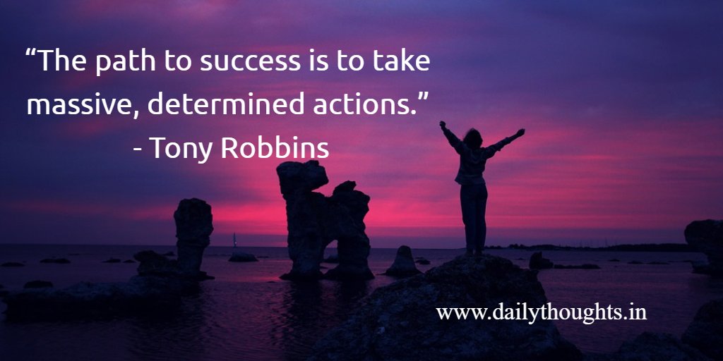 Path to success Tony Robbin Picture Quote