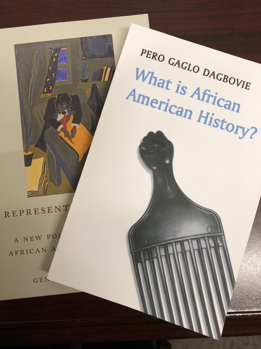 S_L_Alexander's tweet photo. Looking forward to discussing Pero G. Dagbovie’s What is African American History? &amp; @GeneJarrett’s Representing the Race for #AAAS801 #AAASKU https://t.co/CYBPaQUE6V