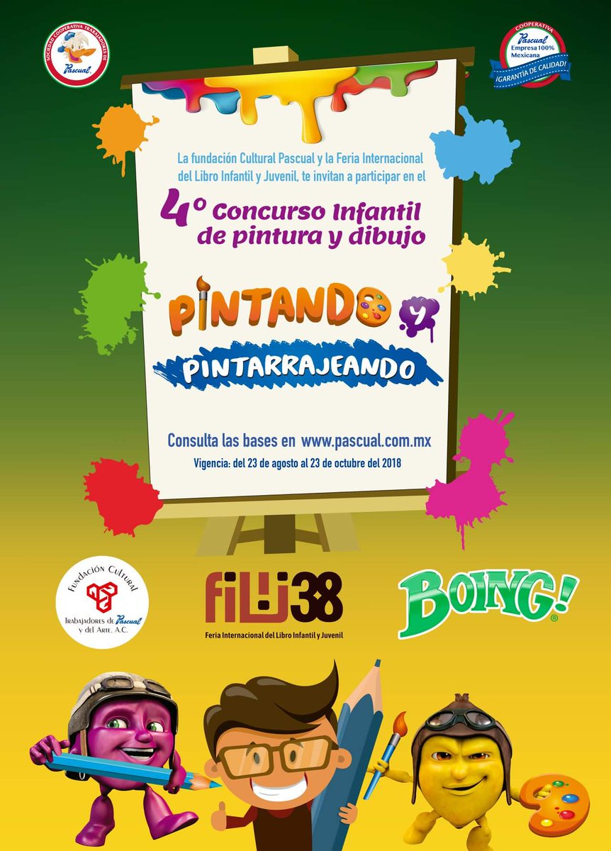 FunPascual's tweet photo. 4to Concurso Infantil de pintura y dibujo
¿Te gustaría experimentar tu lado artístico ?
¡No te lo puedes perder!

Consulta las Bases en: https://t.co/LIQffrUiaE https://t.co/aV8WyyfSmI