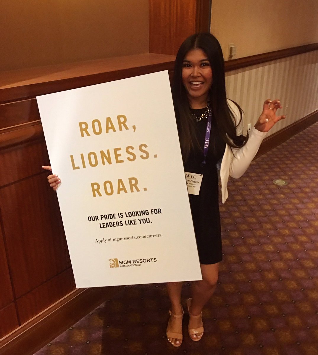 Allyson_Wadman's tweet photo. I’ve never been afraid to roar and  @MGMResortsIntl gets it! Grateful I work for a company empowering women to be leaders💃🏽🦁 #MGMPRRocks #WLC2018 https://t.co/n3mCB736Mv