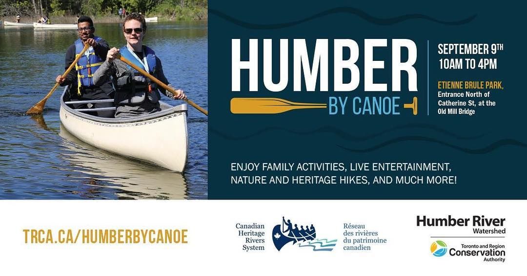 EtobMimicoCreek's tweet photo. Mark your calendars for the Humber by Canoe on Sept 9! Come and safely paddle the river and learn all about the Humber River! 🛶#canoeing #canoe #nature #HumberRiver #explore https://t.co/aLTpnxSdxV
