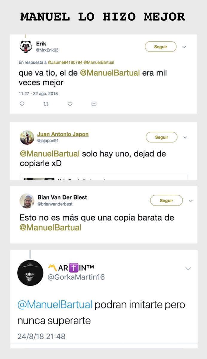 ManuelBartual's tweet photo. @modesto_garcia También nos divirtió mucho ver los cientos de mensajes que daban por hecho que yo no tenía nada que ver con la historia, y los que me avisaban de que Nela me había superado 🙂 https://t.co/spXdzgA4A8