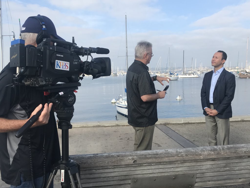 bmundy80's tweet photo. Seaweed fun fact: Not only is it good for humans (kelp is the new kale!), but cows like it, too! It reduces their methane output (a greenhouse gas), which they release while belching. @portofsandiego Chairman @RafaSanDiego &amp; @SunkenSeaweed spoke to @KPBSErik. Stay tuned! https://t.co/GGOJy2iGaV