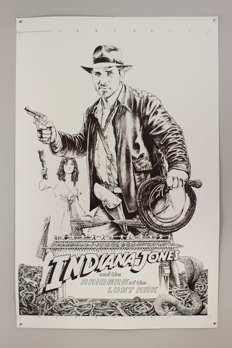 vgkids's tweet image. Today's #testprinttuesday is a celebration of @westonfront's dark brown keyline for his @BottleneckNYC print. Not for sale.

#testprint #silkscreen #screenprint #serigraph #serigraphy #screenprinting #chrisweston #indianajones #raidersofthelostark #vgkids