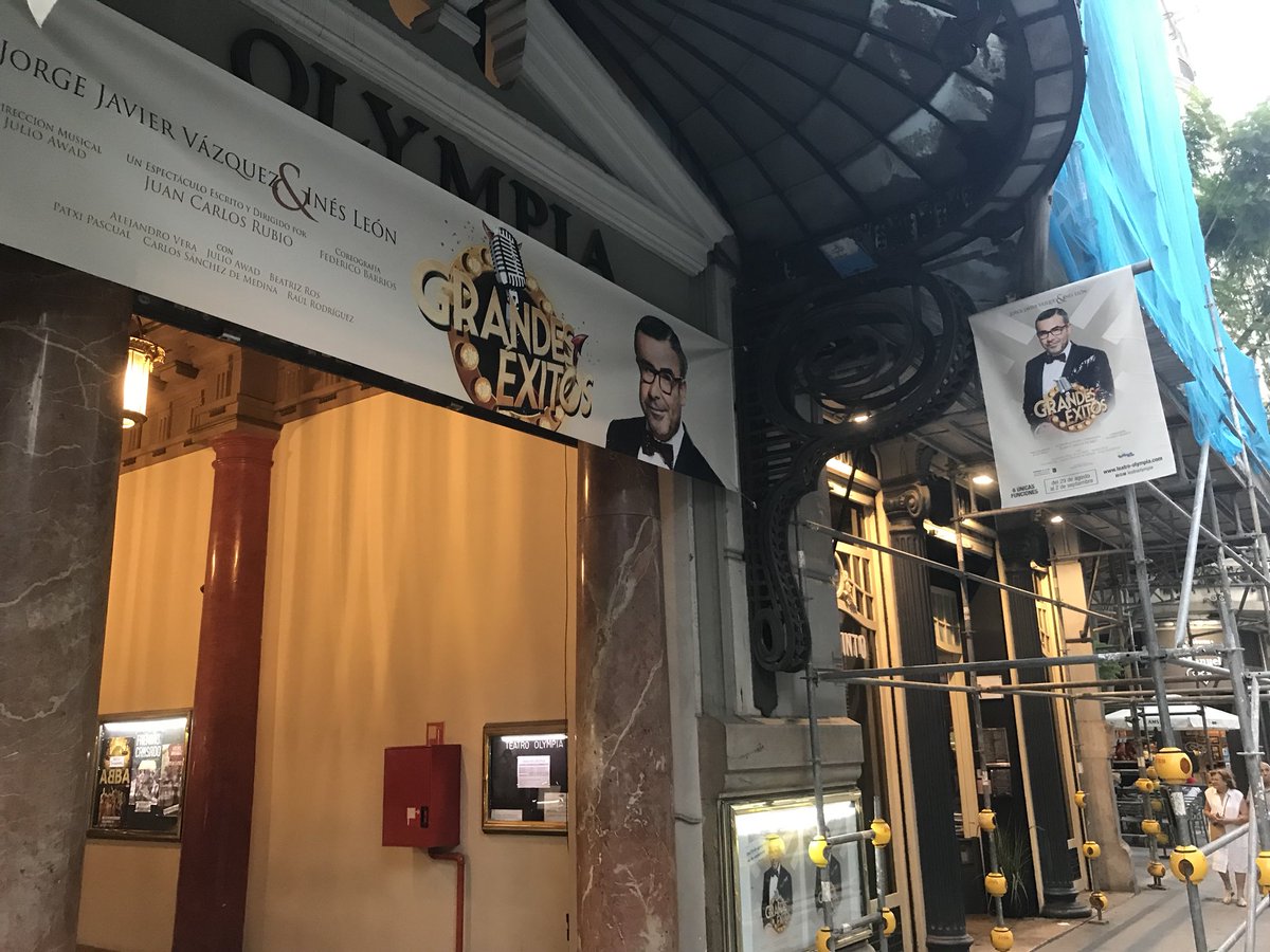 SergioLacedonia's tweet photo. @teatroolympia @MAngeles_Fayos @SandraMAPA @musicayphotogr1 estreno el 29 de agosto hasta el 2 de septiembre #GrandesÉxitos #jorgejaviervazquez & #inesleon #yoteavise https://t.co/DzGxTqi4Lz