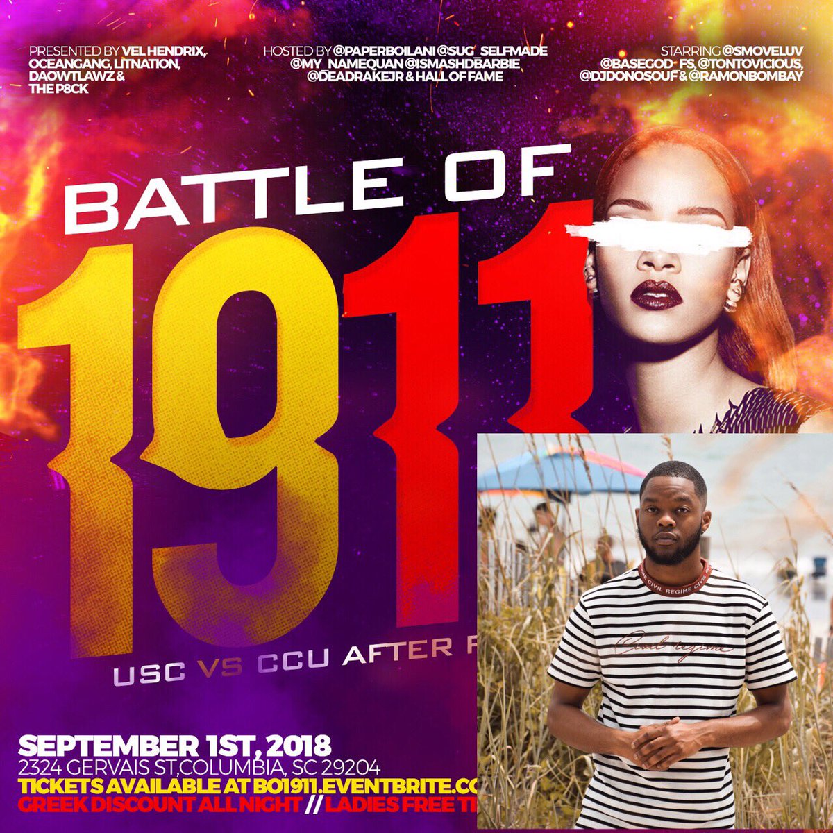 LutherChaplin's tweet photo. After party for the #CCU vs #USC game! 

We going all the way up 🔝

It’s my birthday weekend so you know it’s about to be litty like a titty. 😂

Come get lit 🗣

#CCU #CCU22 #CCU21 #CCU20 #CCU19 #CCU18
#USC #USC22 #USC21 #USC19 #USC18 https://t.co/DwB0z7ZWAf