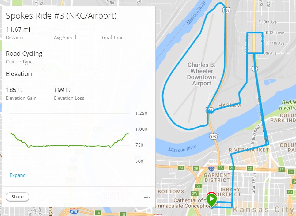 spokeskc's tweet photo. The airport loop is back open, so we're heading that direction tonight at 6:15 for this week's #KCSocialRide! 
As always, beer and $2 tacos afterward. See you soon!! 🚲 🍻 🌮 https://t.co/KYhvQcp0J1