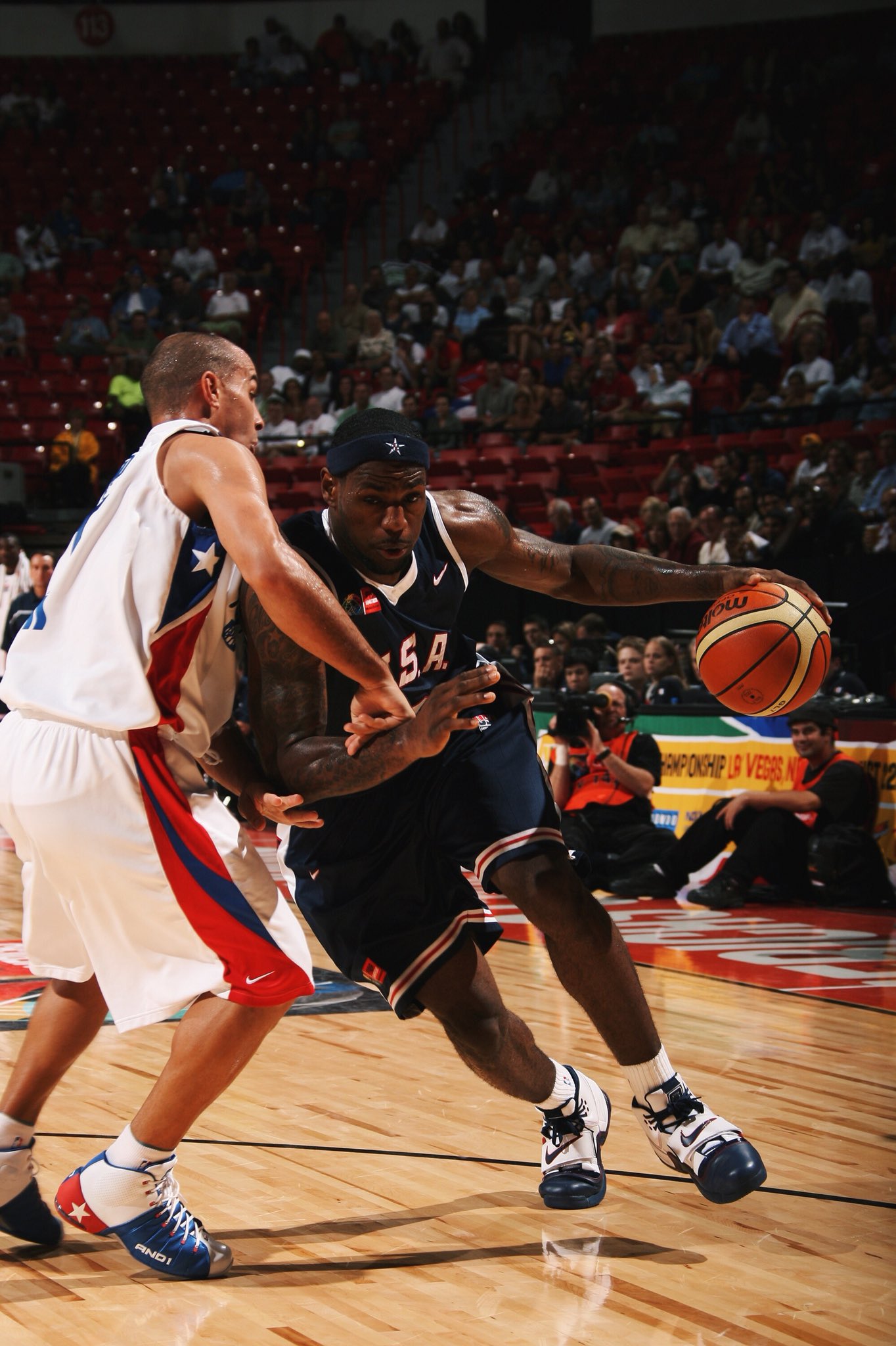 B/R Kicks on X: .@KingJames wearing the @KanyeWest x Louis Vuitton Jasper  on August 14, 2009 while watching a WNBA game  / X