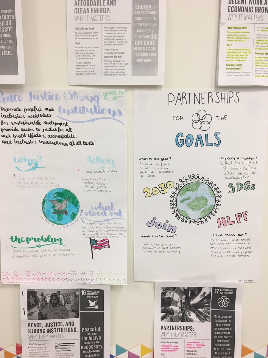 mrssteeledps's tweet photo. Ss worked together to understand and teach each other the basic principles of the #SDGs Next they are picking 1 goal to focus on as their lens for viewing and connecting to our History Content and how it relates to the modern world. @TheWorldsLesson @TeachSDGs @DoublePeak_K8 https://t.co/V2MOVu2ANa
