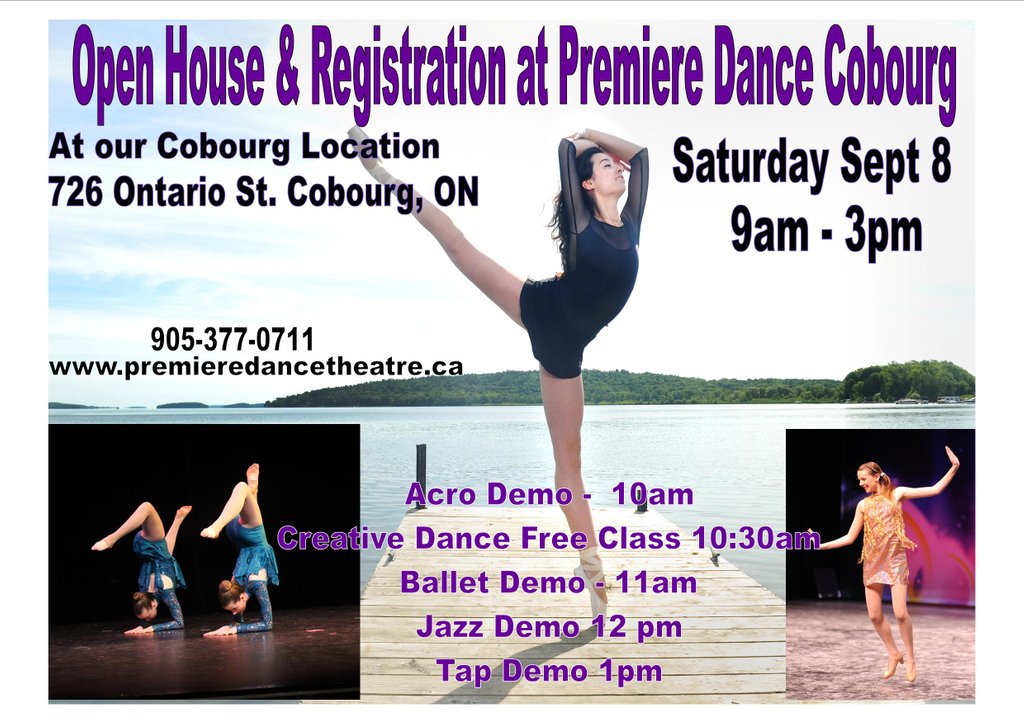PDCobourg's tweet image. Come on out to our Open House!
See as free demonstration of some of the most popular styles of dance, register for fall classes, and try a Creative Dance Class for FREE!

Saturday Sept 8 9am-3pm
at our Cobourg Location!

#freedanceclass #acrodance #acro #ballet #ballerina #jazz