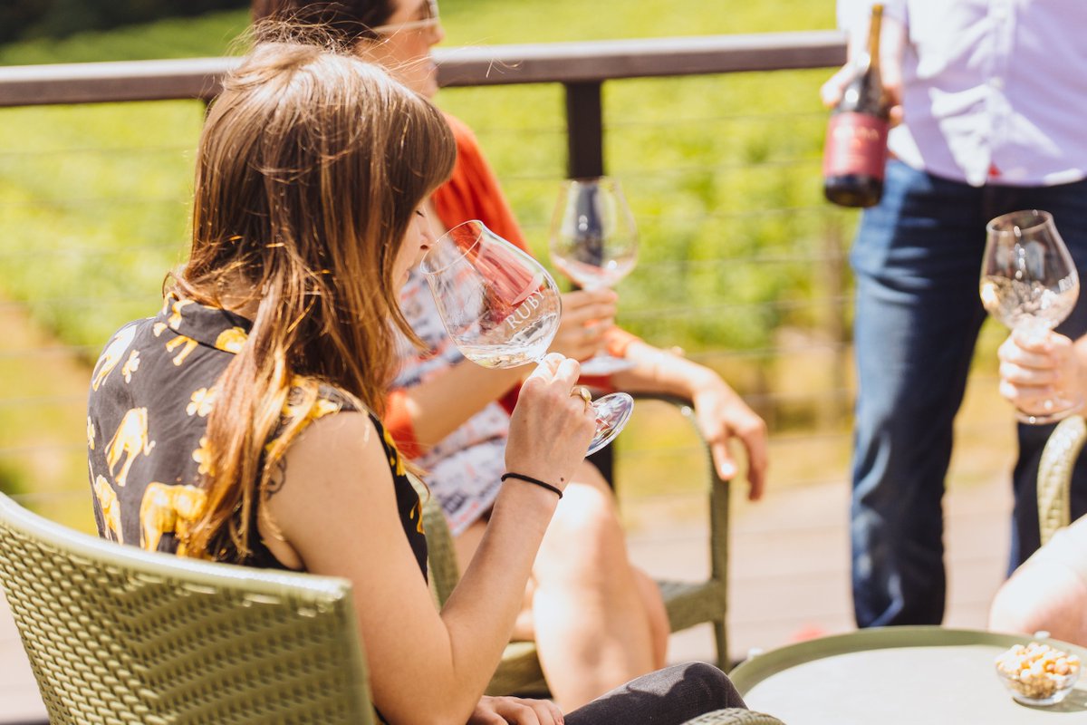 What could be better than sipping on Chardonnay in the sunshine? #rubyvineyard

#chardonnay #orwine #winetasting