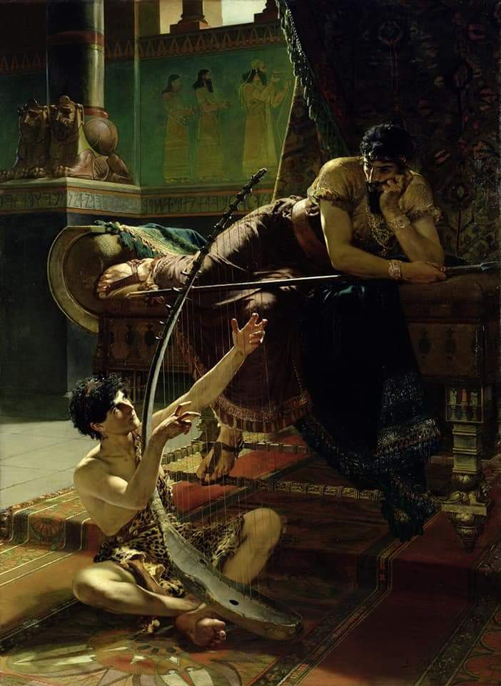 aheartfullofgod's tweet photo. Julius Kronberg, David and Saul (1885). https://t.co/oCR3Orv4k8