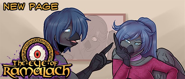 Avencri's tweet image. New page of &quot;The Eye of Ramalach&quot; is now online!

Just checking the mail and talking to the sister!

theeye.katbox.net

Thanks for the support on the #webcomics  everyone! We creators are grateful for the readership!

#comics  #plzRT