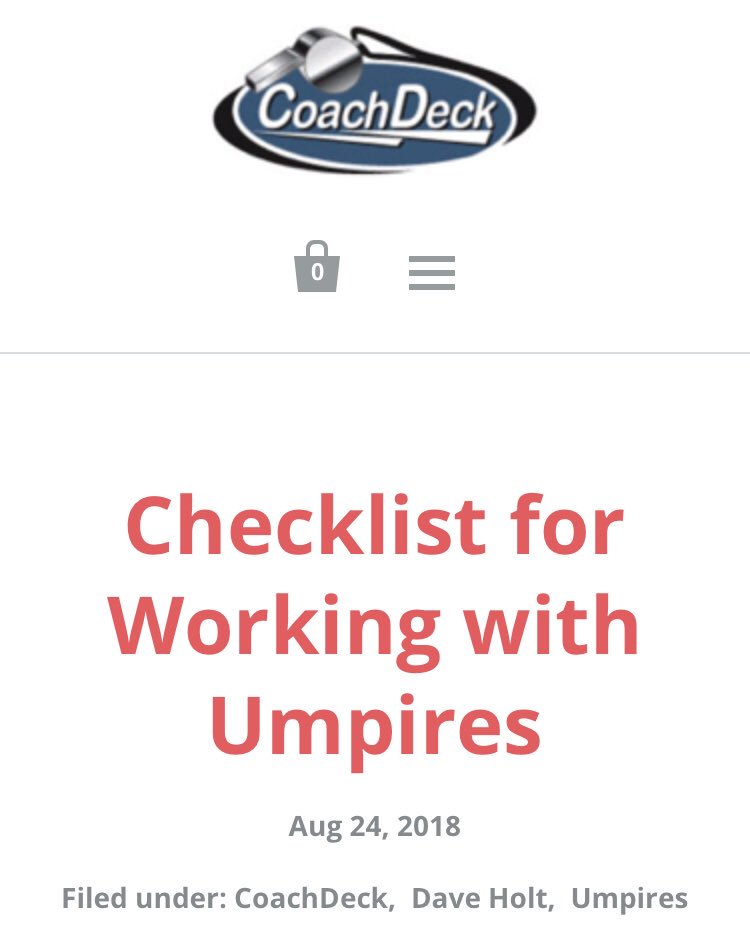BaseballCoachin's tweet photo. Great read! Check it out and let me know if there is anything on the list you disagree with or have questions about. @coachdeck 

https://t.co/zGIgB6Vrzy…

#baseballcoaching #baseball #coaching #umpire #respectthegame #coachdeck https://t.co/xeVjLisT2D
