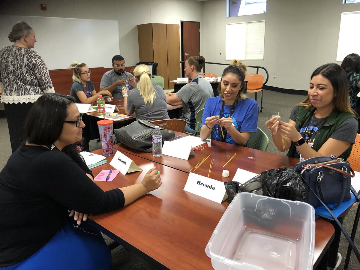 psomes's tweet photo. ACES Program Managers Team Building- which group can build the tallest Marshmallow Spaghetti Tower in 13 minutes?😊 https://t.co/C3QpAy7UQU
