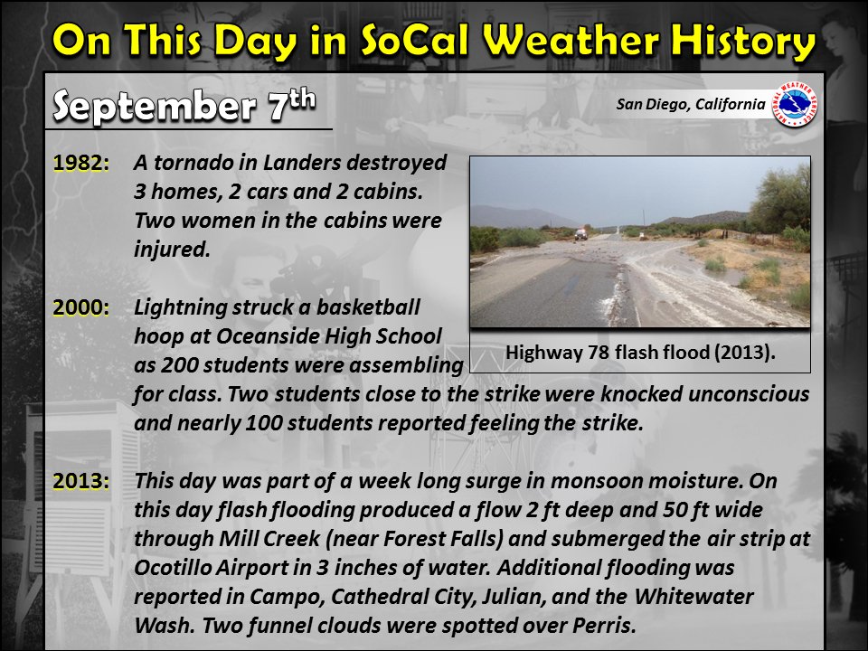 Nws San Diego On Twitter This Day In History Socal Weather