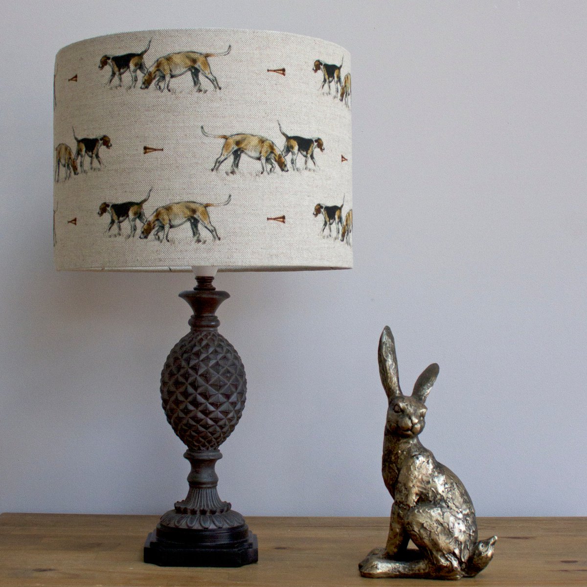 TwoLittleLights's tweet photo. This is probably my favourite So Country design 'Hounds'. 

#lampshadelove #handmadelampshades #buyhandmade https://t.co/wzjfXND0Vw