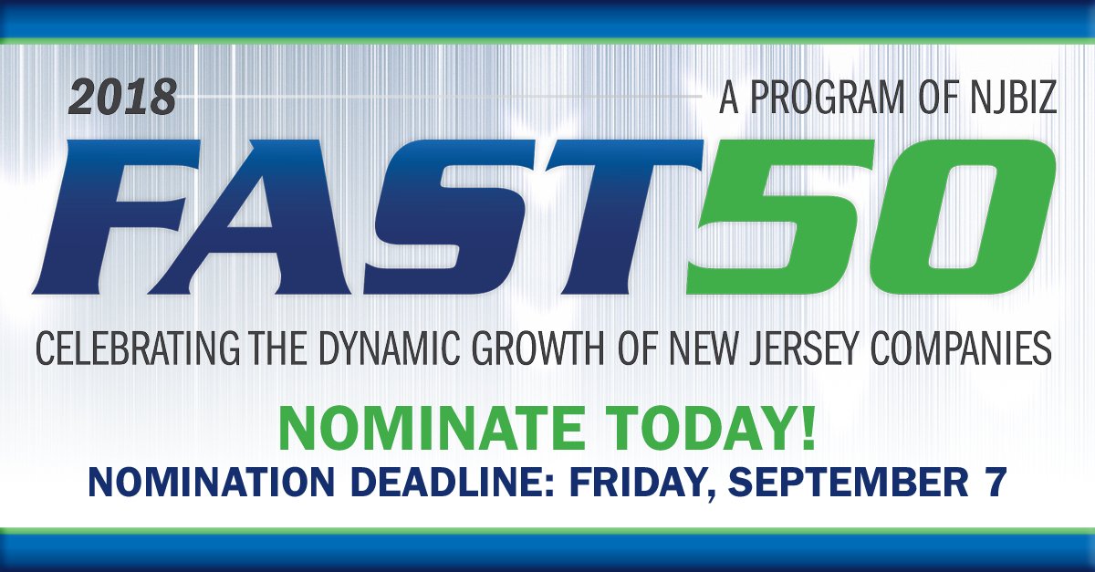 NJBIZEvents's tweet photo. Is your company growing? The nomination deadline to be considered for the @NJBIZ Fast 50 Awards is quickly approaching. Entries due Friday, September 7!  https://t.co/dj0V0AWtdS   #NJFast50 @Mazars_USA @ArcherGreiner @united https://t.co/kbYqb8keIh