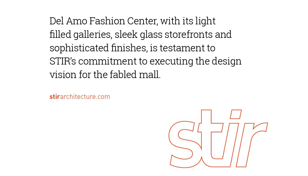 stirarchitects's tweet photo. The successful transformation has reinvigorated the Del Amo Fashion Center engaging a multi-generational customer base from the diverse local communities and well-beyond. #STIRprojects #RetailRenovation | https://t.co/TZyUEdqiEA https://t.co/5W23vAbltb